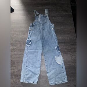 ZARA denim toddler overalls.